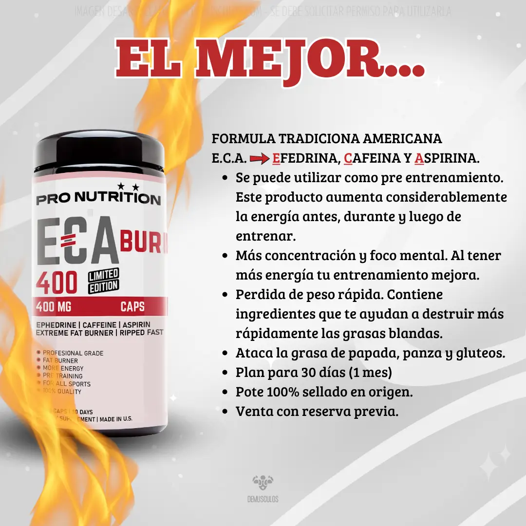 Eca 400 de Pro Nutrition Quemador de Grasas
