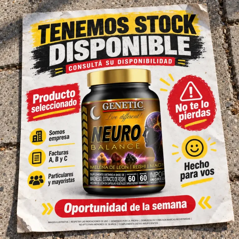 Neuro Balance de Genetic Sport con RNE y RNPA publicados