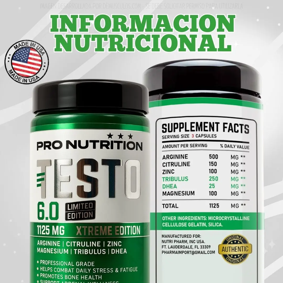 Testo 6 de Pro Nutrition