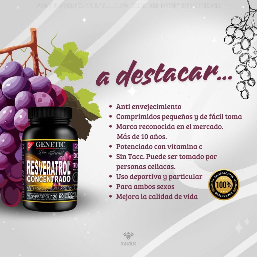 Resveratrol concentrado Genetic Sport con Vitamina C