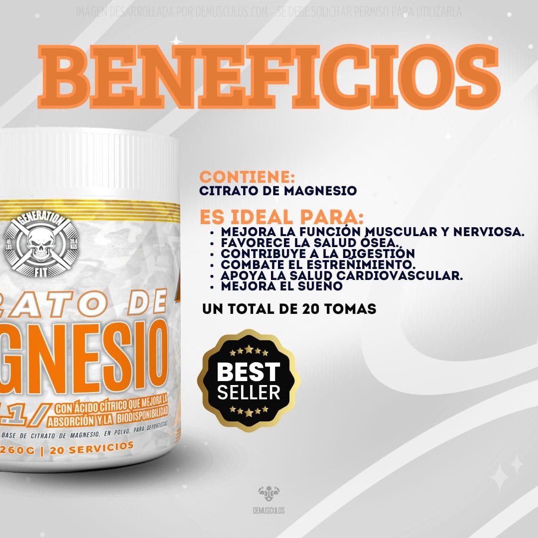 Beneficios: Citrato de Magnesio de Generation Fit
