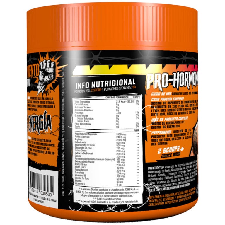 Información nutricional de Testo Gen de Generation Fit