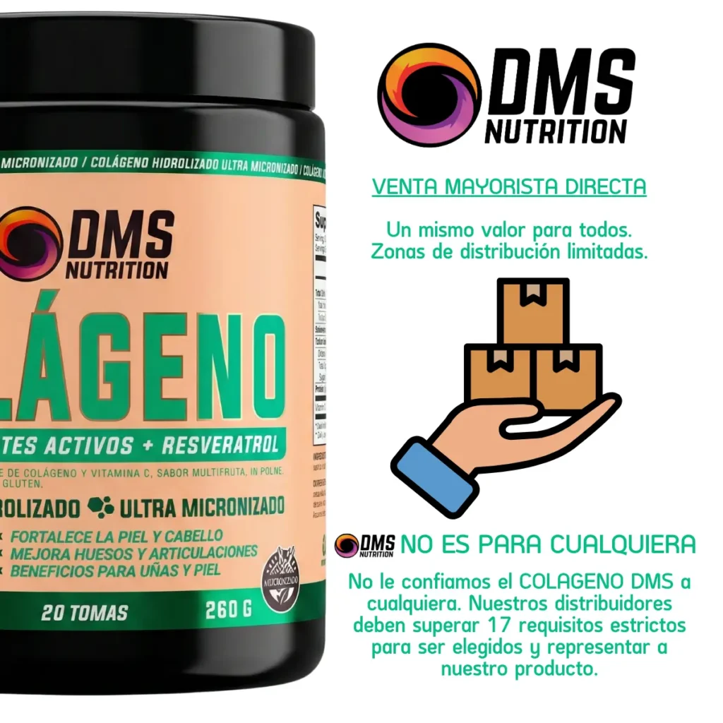 Colágeno DMS Nutrition - presentación y detalles del envase