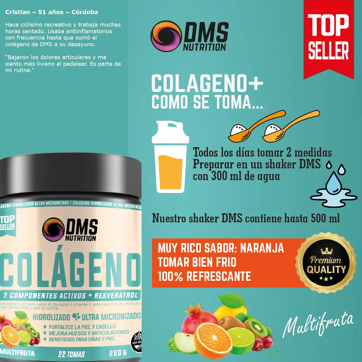 Colágeno DMS Nutrition - Información sobre como tomar