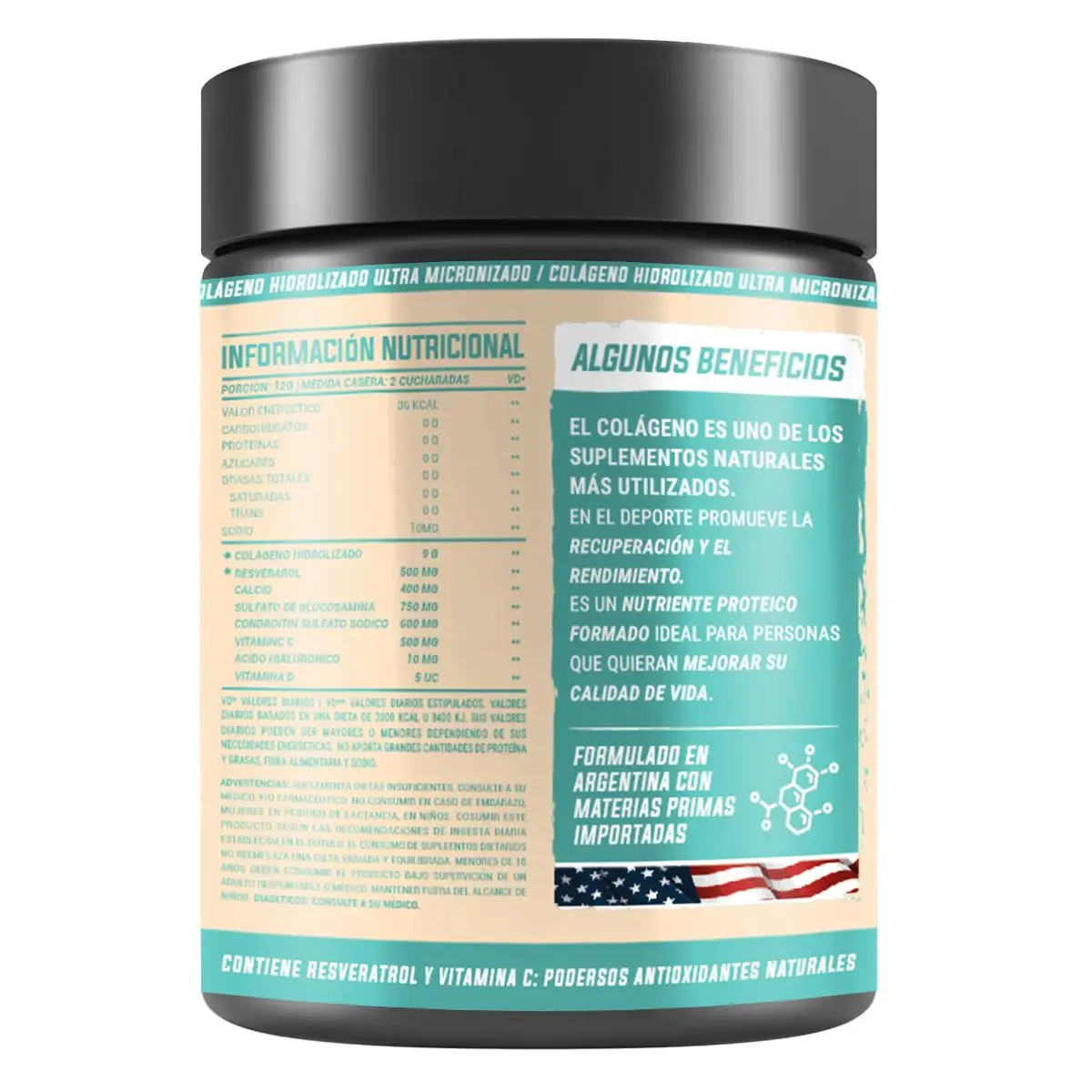 Colágeno DMS Nutrition - Información Nutricional completa