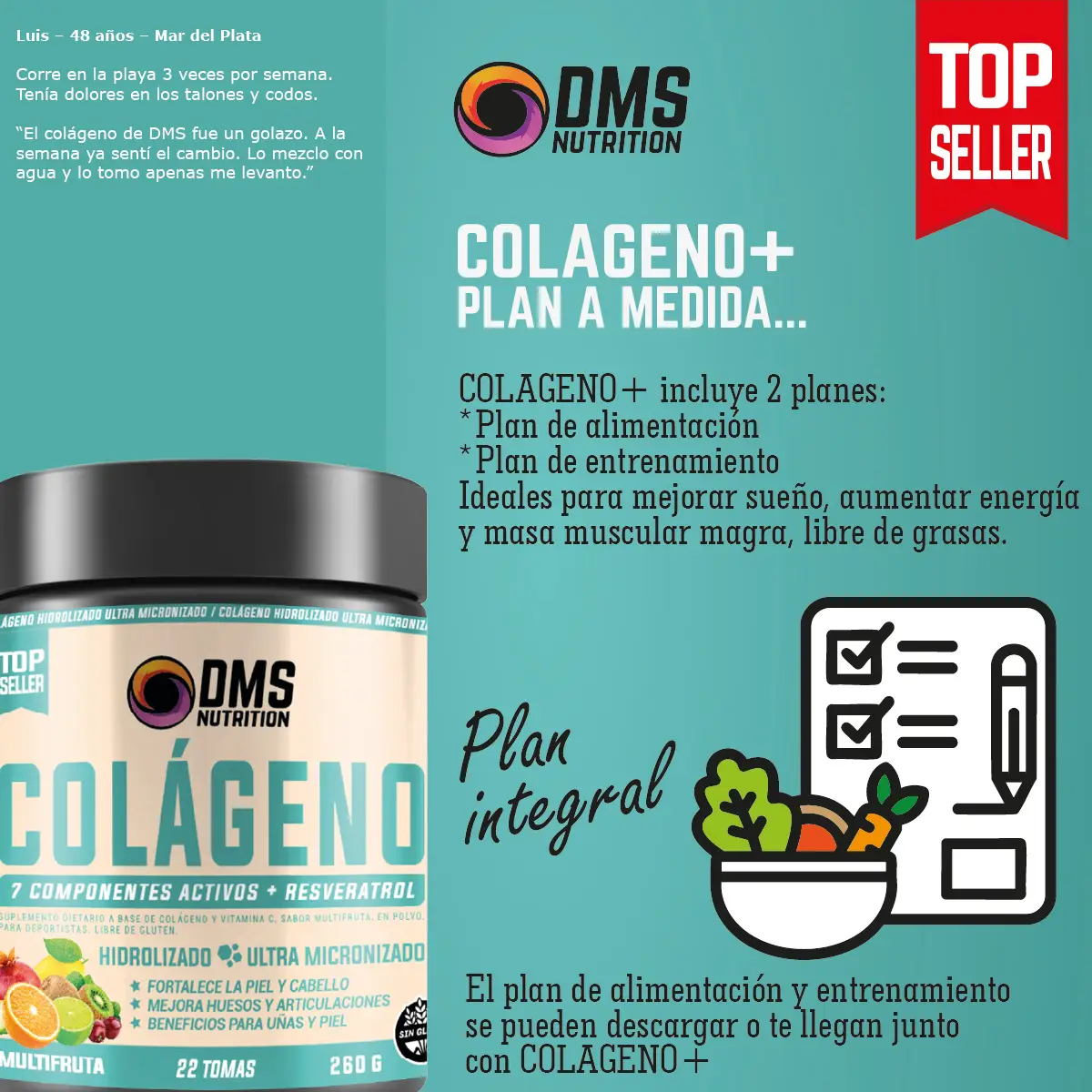 Colágeno DMS Nutrition - Plan a medida