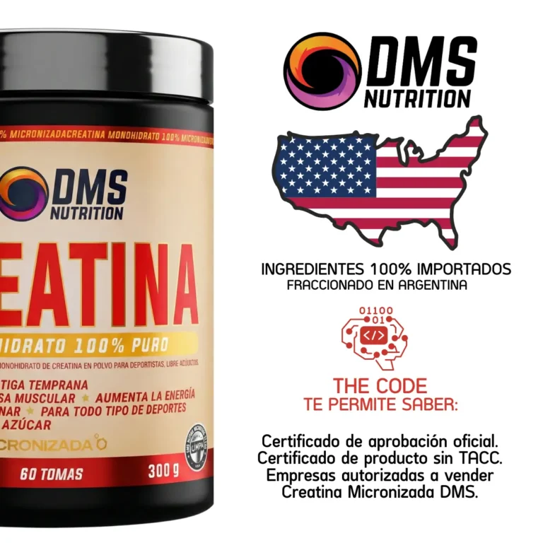 Combo de 2 Creatinas 300 g de DMS Nutrition, información del producto