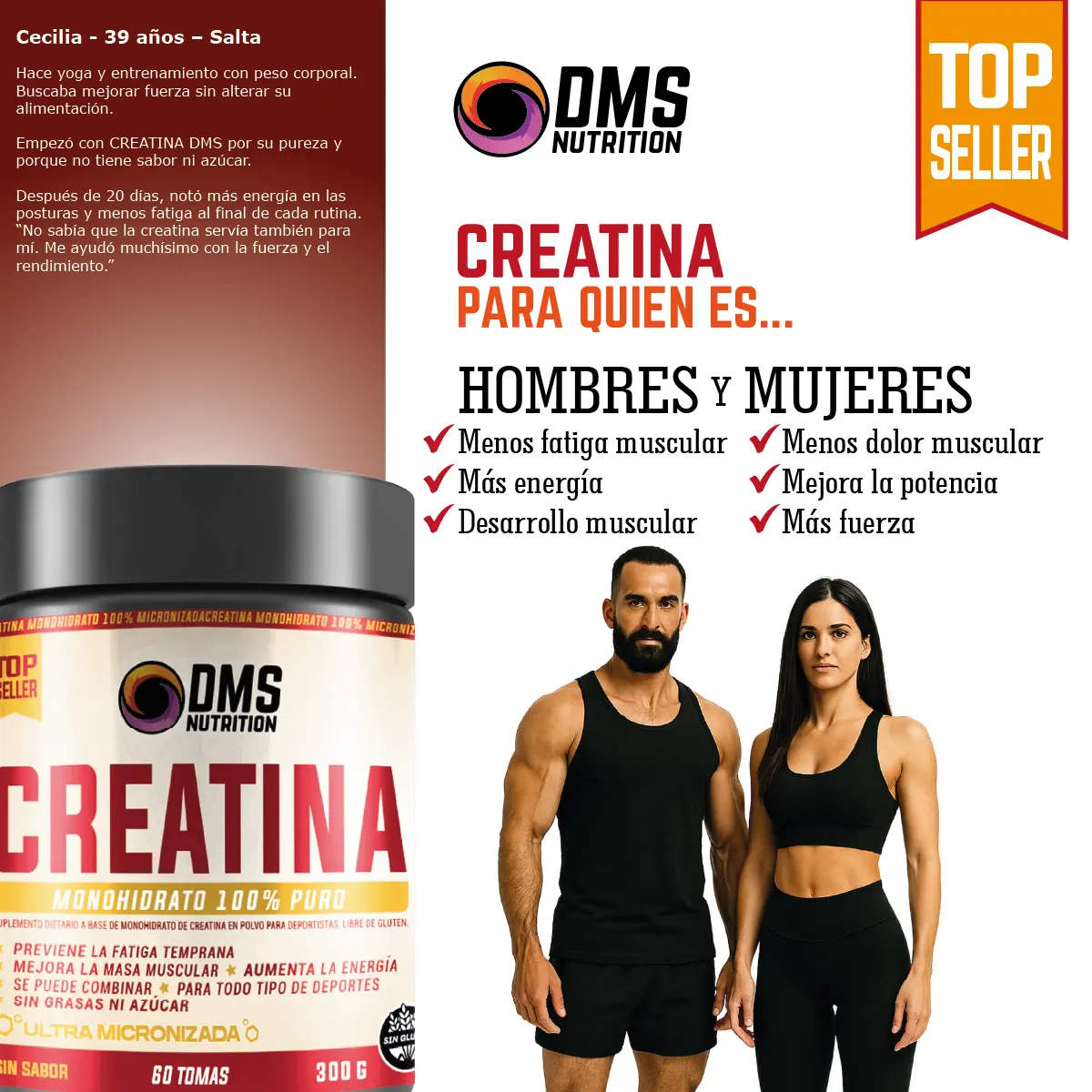 Creatina 300 grs DMS Nutrition Ultra Micronizada