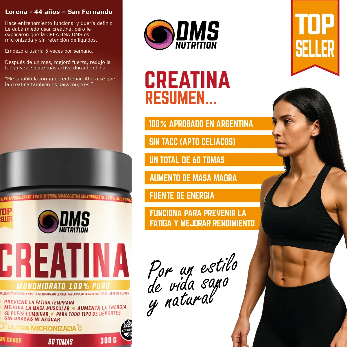 Creatina 300 grs DMS Nutrition Ultra Micronizada