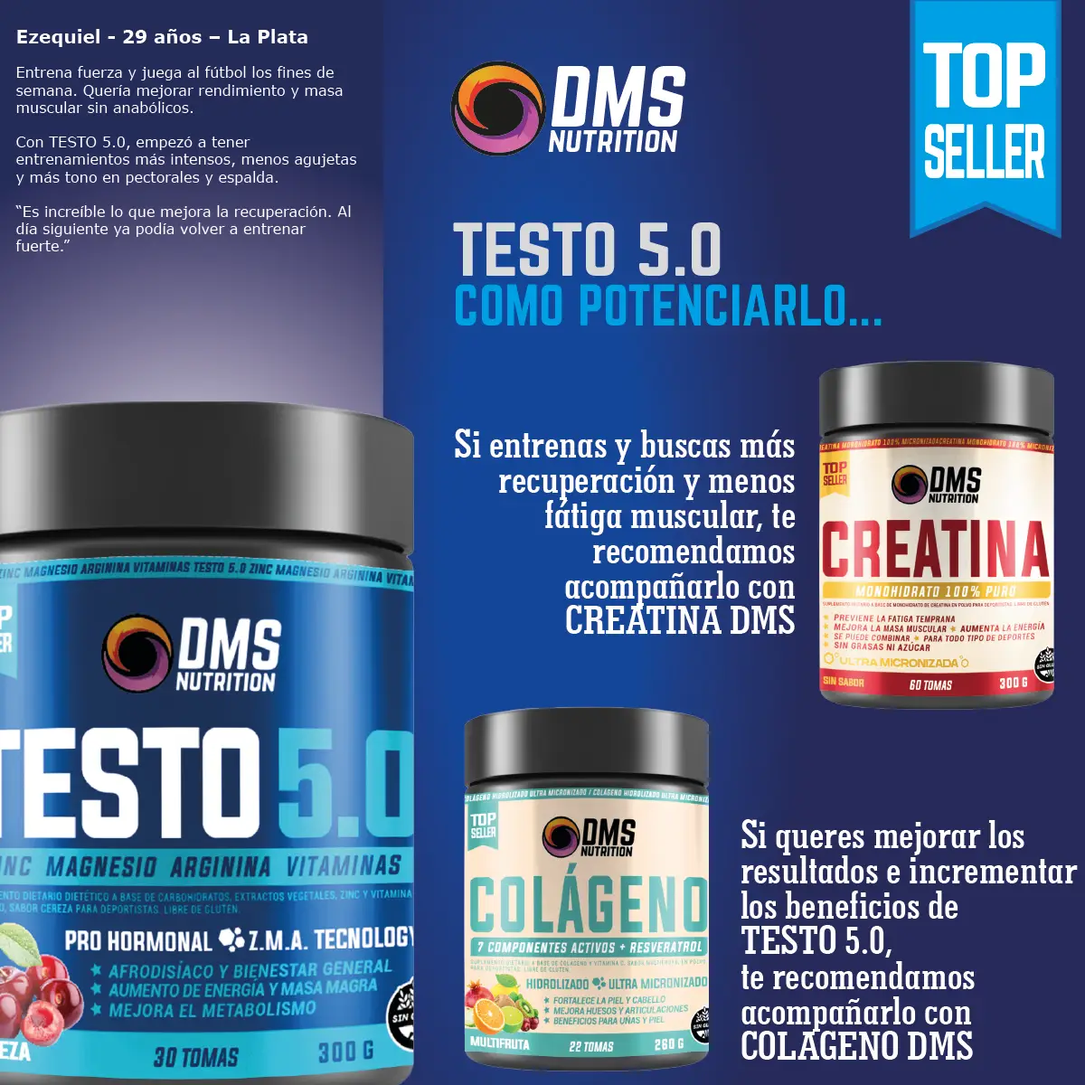 ¿Cómo potenciar Testo 5 DMS Nutrition?