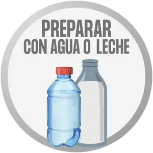 Se prepara con agua o con leche de tipo descremada