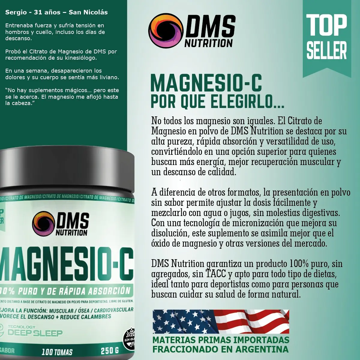Citrato de Magnesio DMS Nutrition