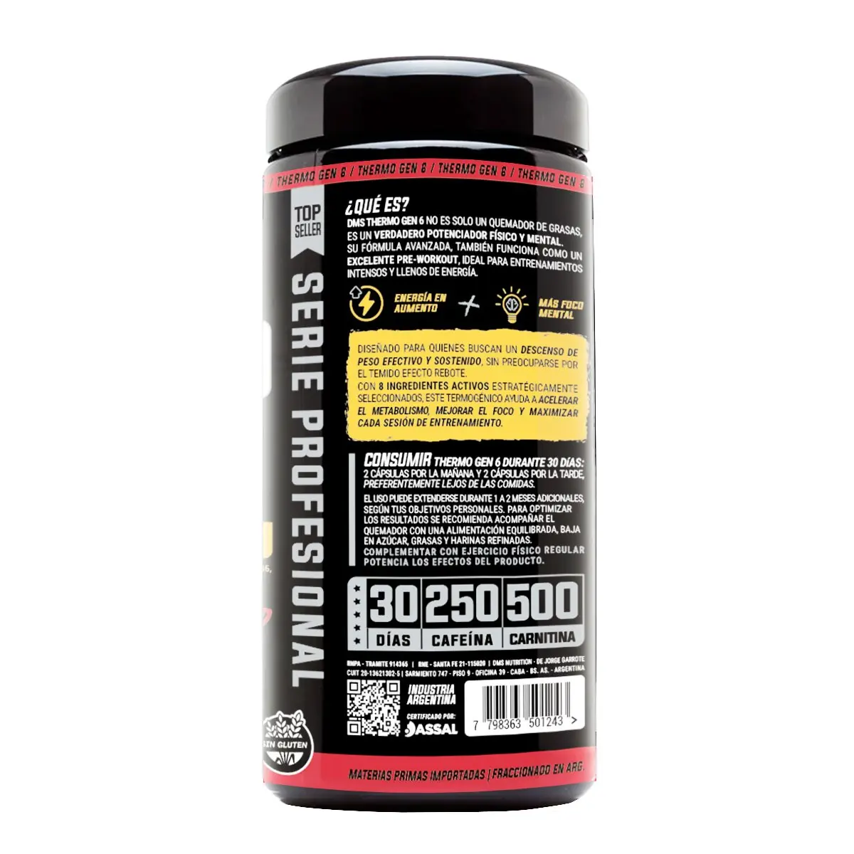 Quemador de grasas Thermo Gen 6 DMS Nutrition