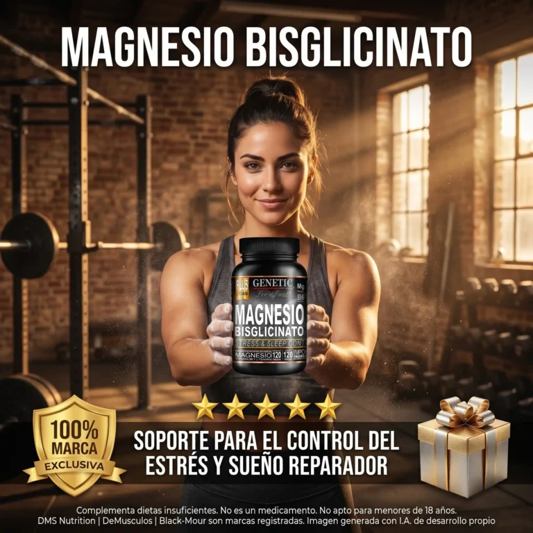 Magnesio Bisglicinato Genetic, 200 mg por tableta