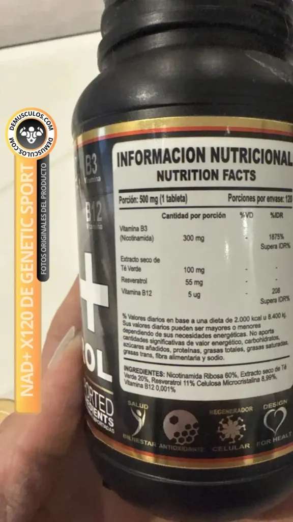 Nad+ Resveratrol de Genetic Sport x120 tabletas