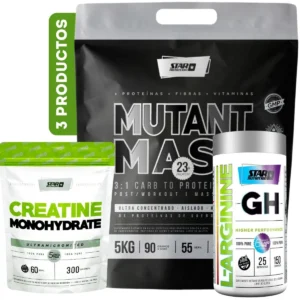 Combo: Mutant Mass 5 kg + Creatina 300 grs + Arginina 150 grs