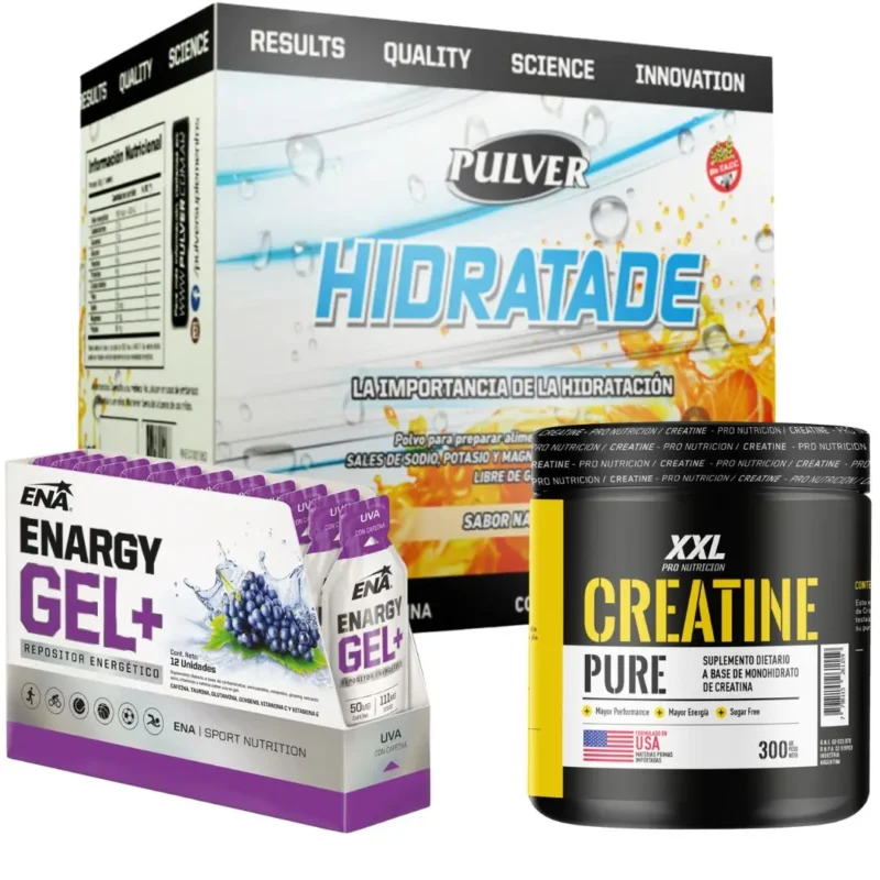Hidratade de Pulver + Geles Ena Sport + Creatina XXL