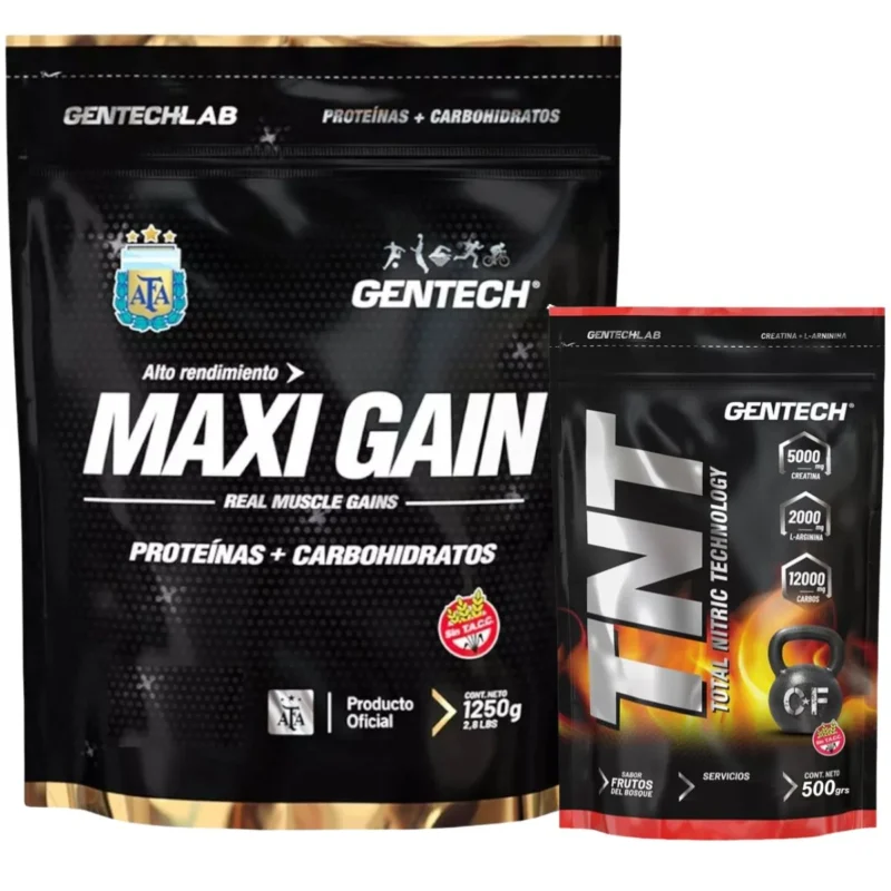 Combo Gentech: Maxi Gain 1.25 kg de Gentech + TNT 500 grs