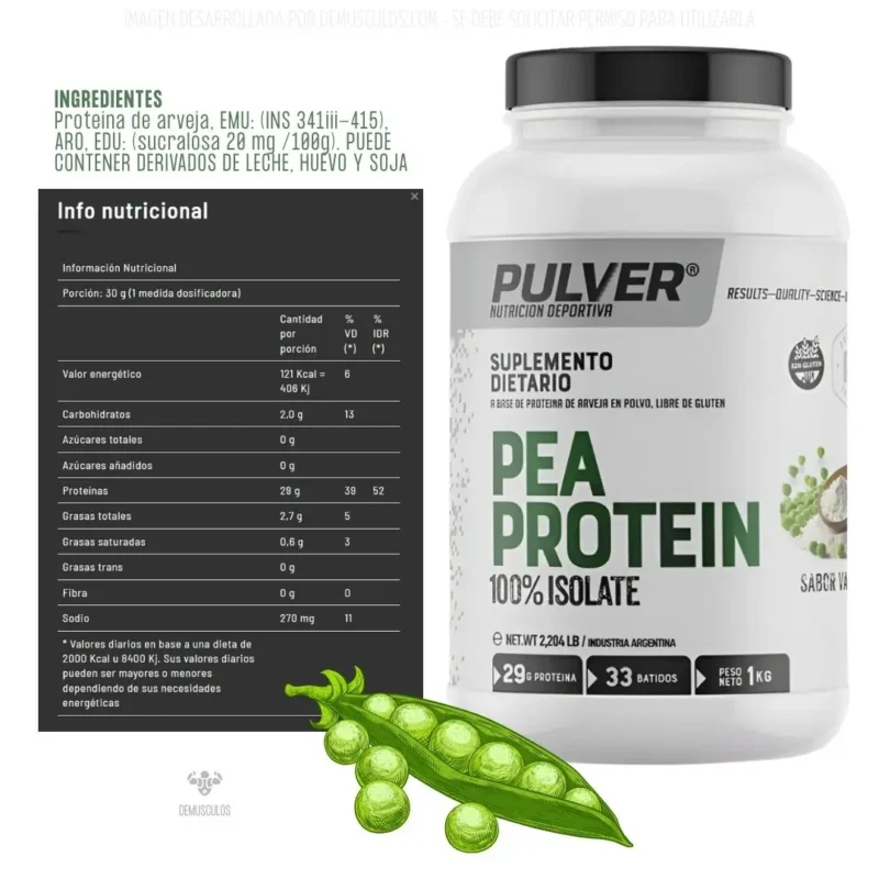 PEA Protein 1 kg de Pulver