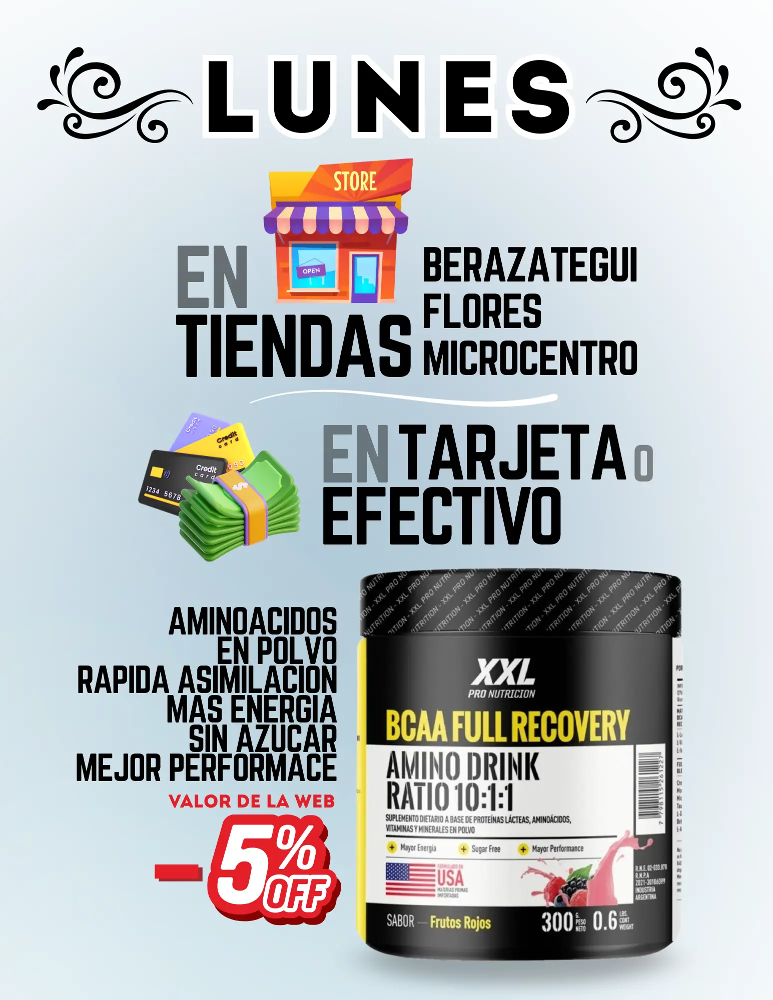 Promoción en Casa Central para BCAA Full Recovery XXL