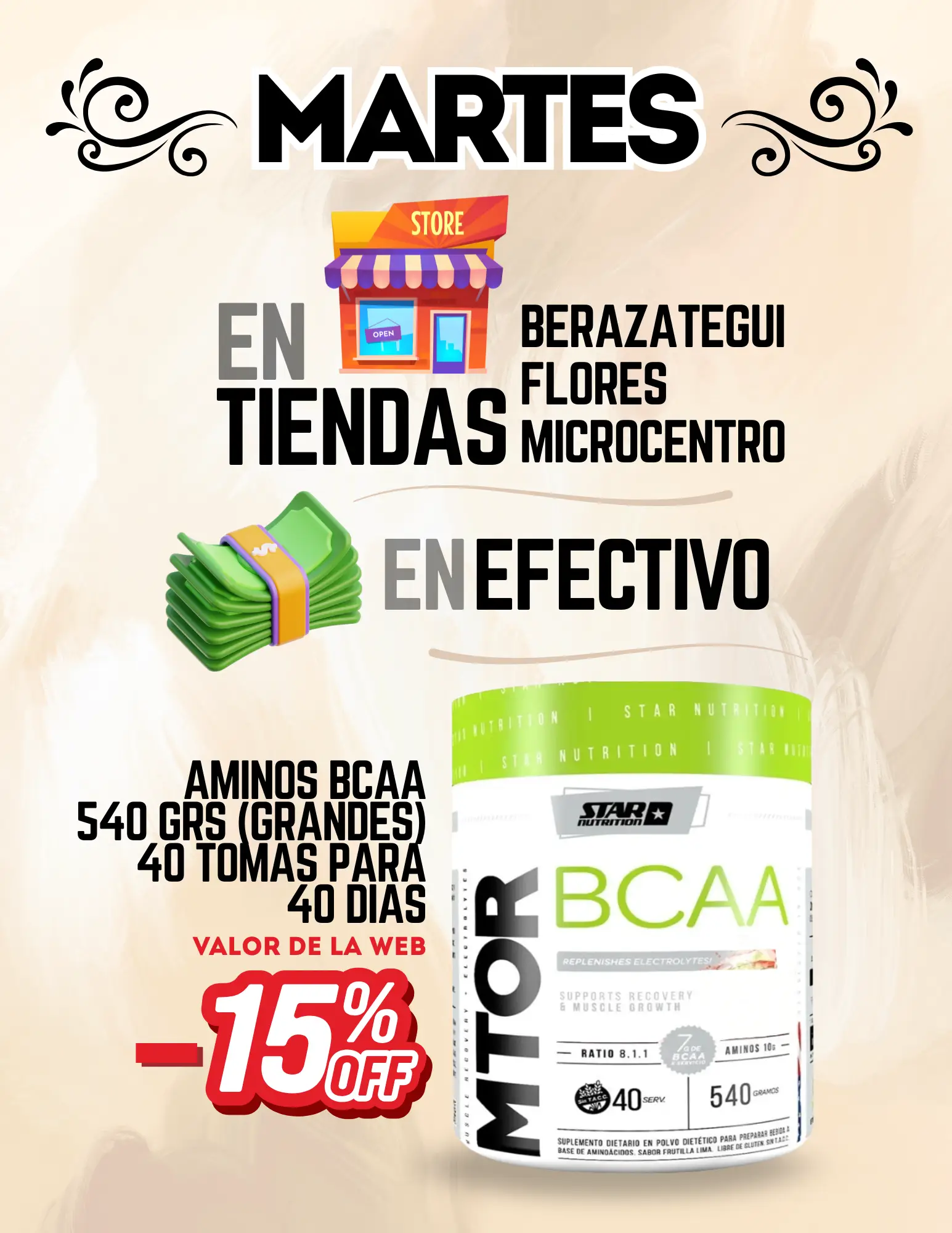 Promoción en Casa Central para Mtor BCAA Star Nutrition