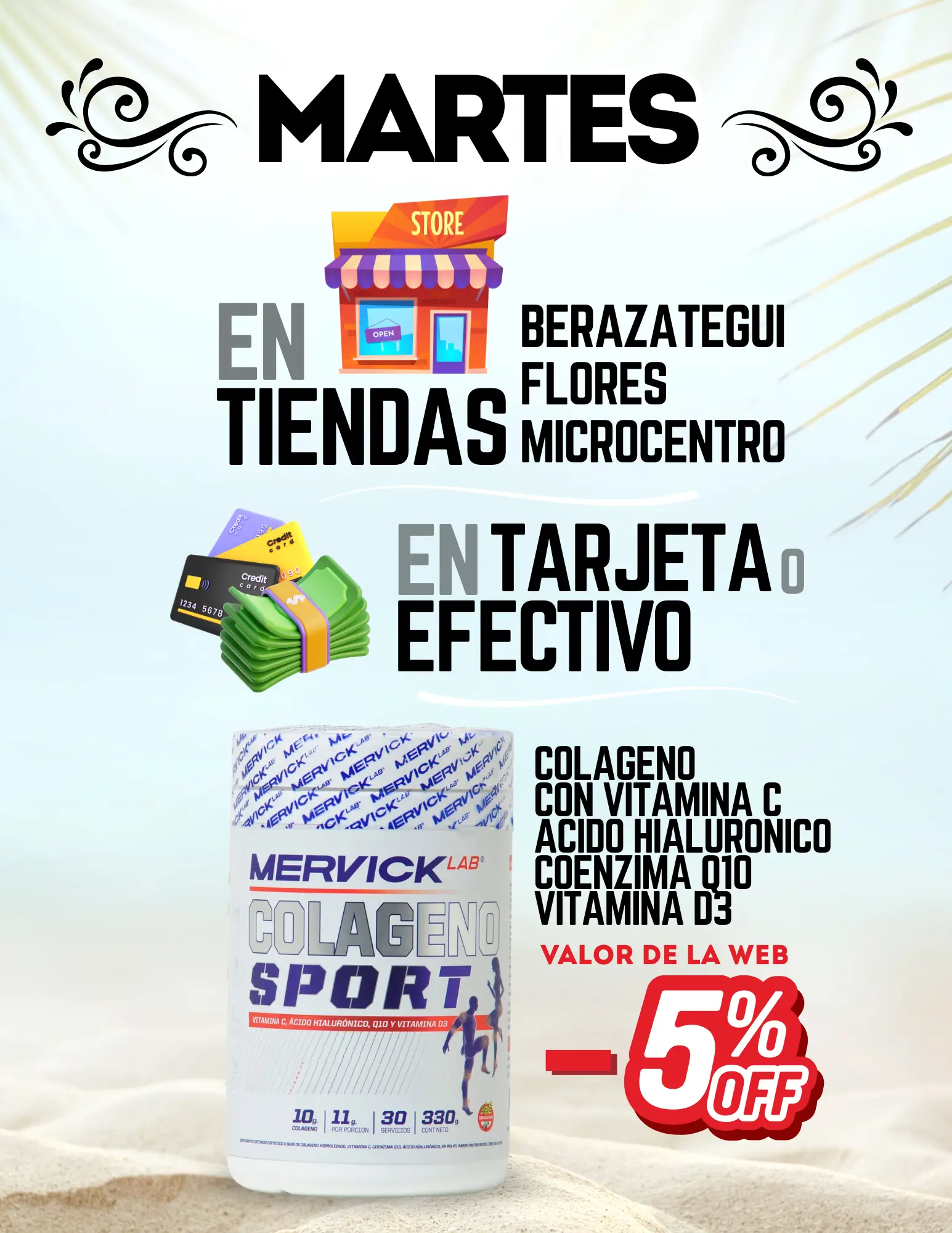 Promoción en Casa Central para Colágeno Sport Mervick