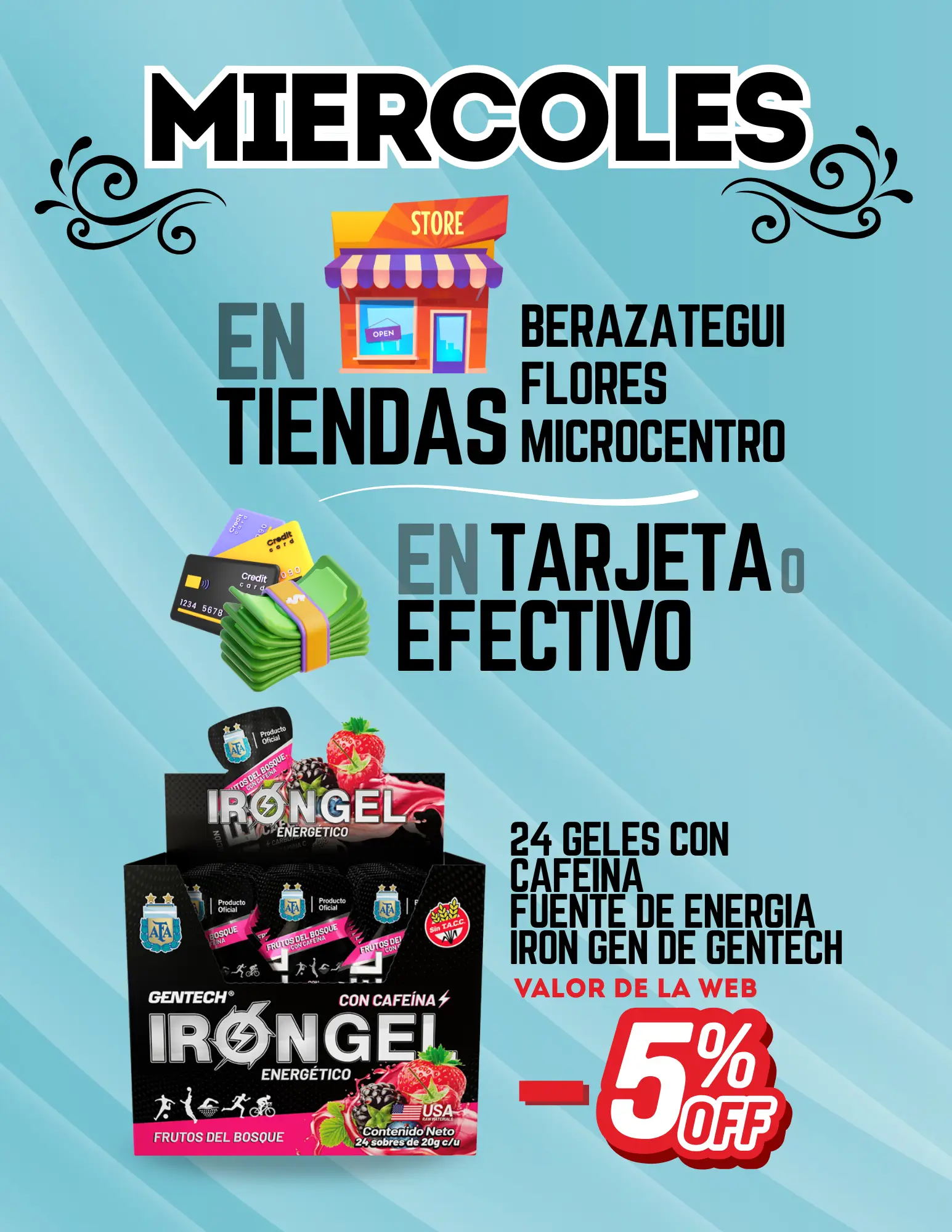 Promoción en Casa Central para Iron Gel Gentech