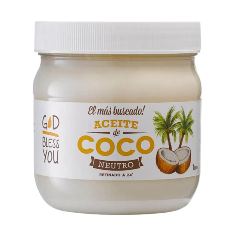 Aceite de Coco Neutro 225 ml de God Bless You, envase