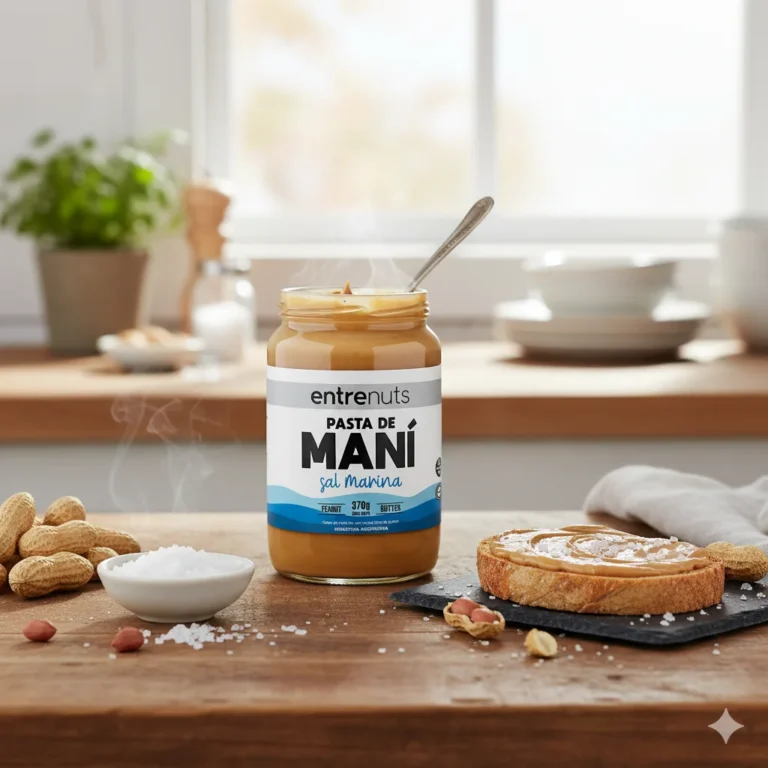 Pasta de Maní con Sal Marina 370 g de Entrenuts, detalle del producto
