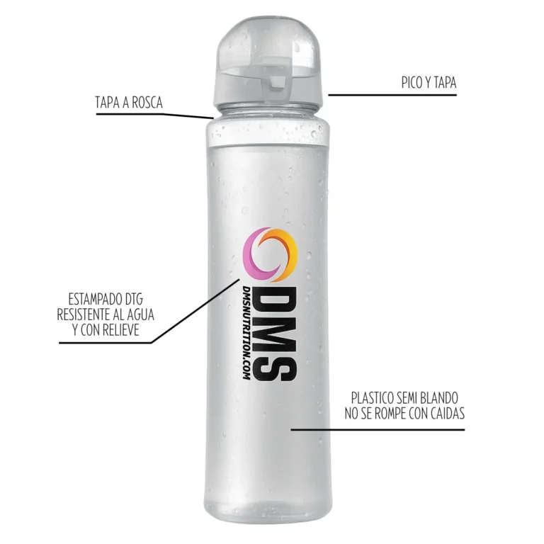 Botella de 500 ml de DMS Nutrition, otra vista