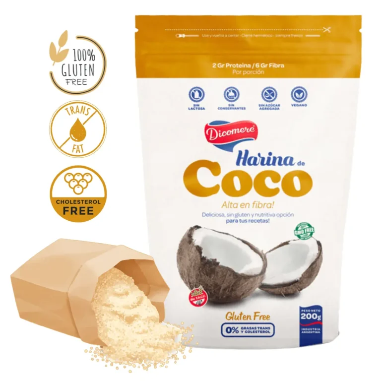 Harina de Coco 200 g de Dicomere, detalle del producto