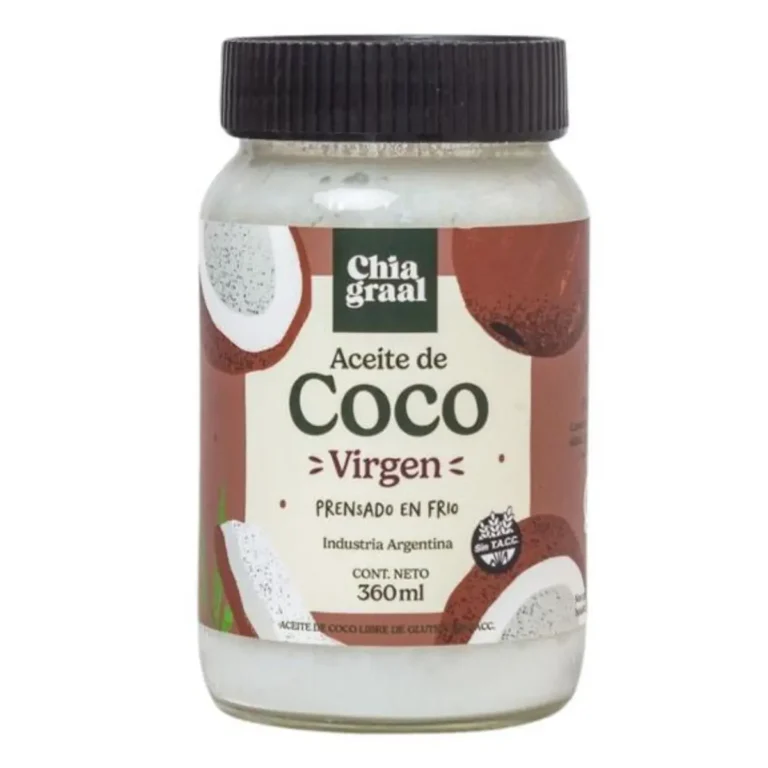 Aceite de Coco Virgen 360 g de Chia Graal, envase