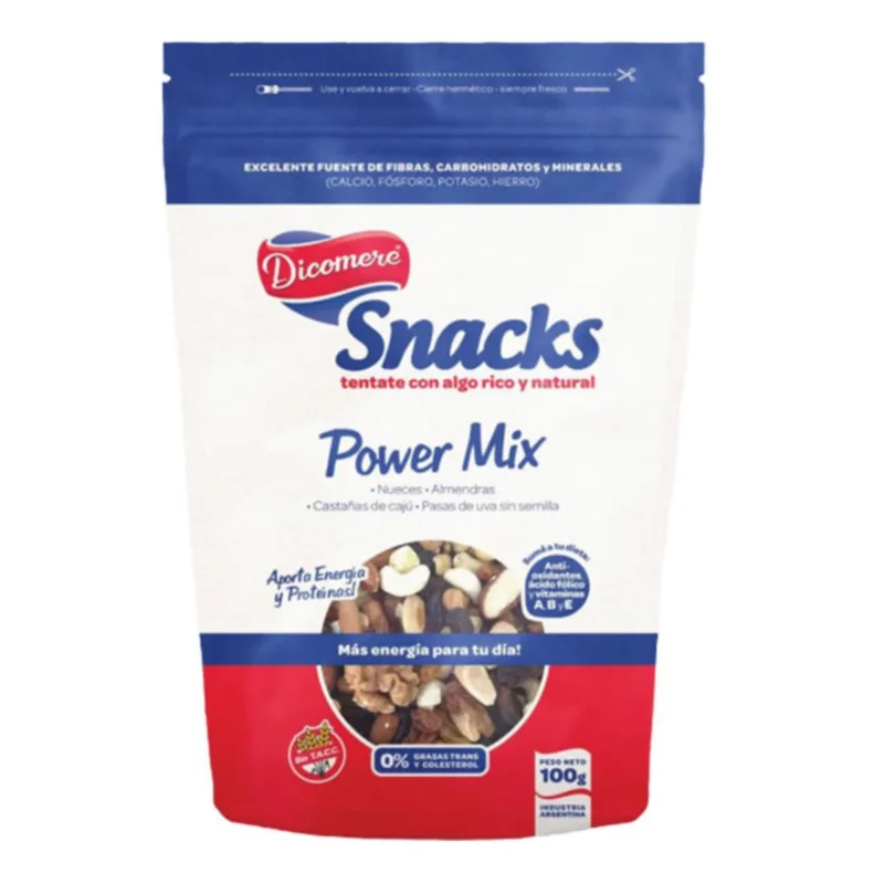 Power Mix (Nueces, Almendras, Caju, Pasas) x 200g - Dicomere | DeMusculos