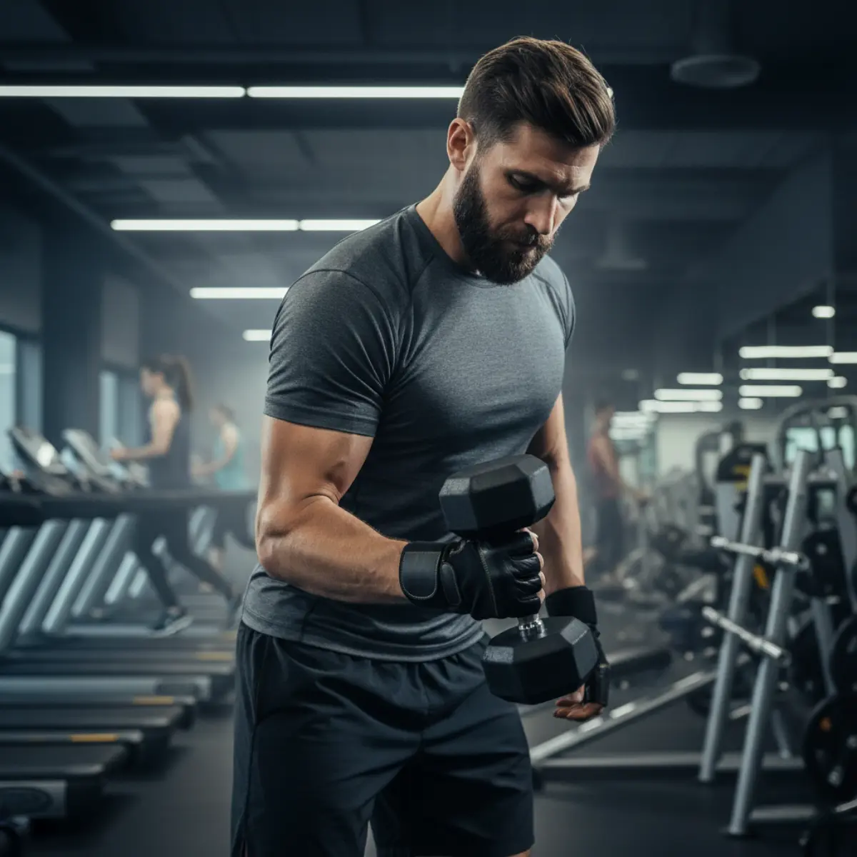 Guante de cuero con muñequera | Negro | Con Abrojo