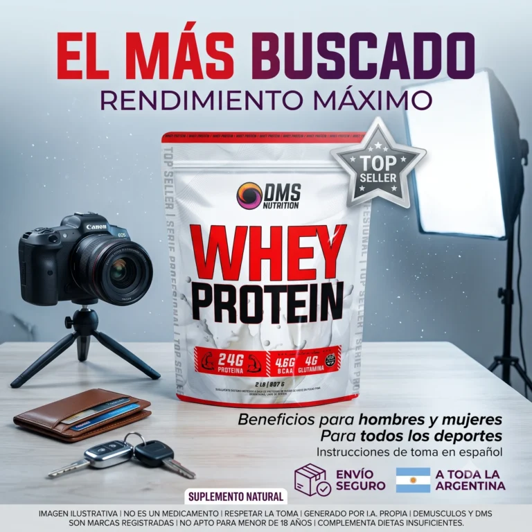 Whey Protein 2 lbs de DMS Nutrition con glutamina y BCAA